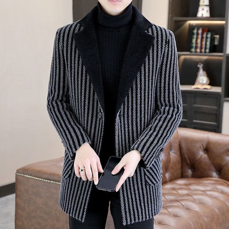 Autumn And Winter High-grade Men's Coat Mid-length